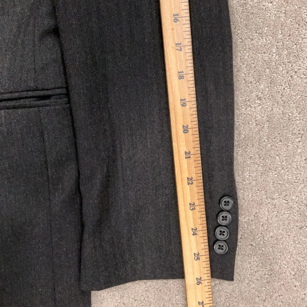 Jos. A. Bank Suit Mens 42L Charcoal Gray  Herringbone Wool Cashmere